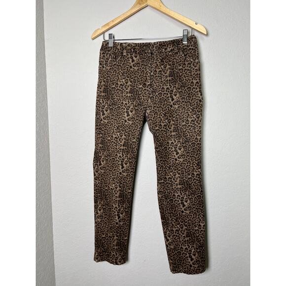 Elliott‎ Lauren Women's Leopard Straight Leg Pant Size 6 - Picture 1 of 9
